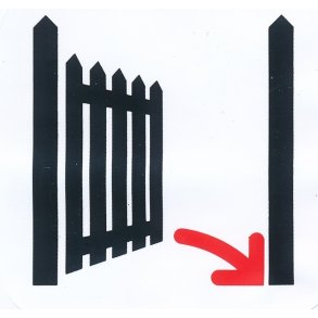 Luk L�gen - 57x57 mm selvkl�bende plast - - leveres i bdt a 10 stk