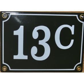 Husnummer i emalje -  3 cifre