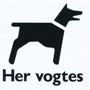 Her vogtes - billede af hund