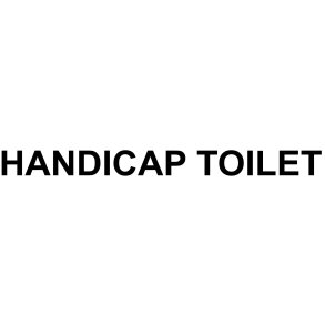 HANDICAPTOILET - folietekst - Bogstavhjde: 1,5 cm