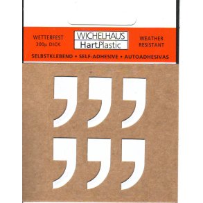 Komma - selvklbende tegn HVID 80 mm