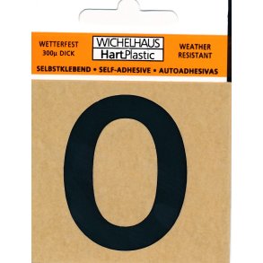 0 - selvklbende tal  SORT 15 mm  - leveres i bdt. a 10 stk