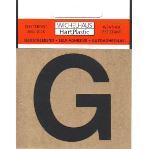 G - selvklbende tal SORT 80 mm  