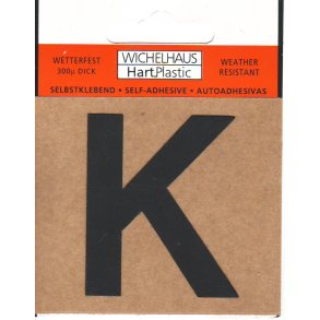 K - selvklbende tal SORT 80 mm  