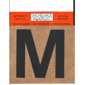 M - selvklbende tal SORT 80 mm  