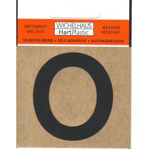 O - selvklbende tal SORT 80 mm  