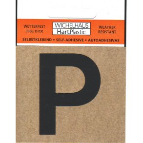 P - selvklbende tal SORT 80 mm  