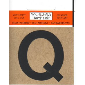 Q - selvklbende tal SORT 80 mm  