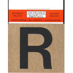 R - selvklbende tal SORT 80 mm  