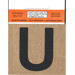 U - selvklbende tal SORT 80 mm  