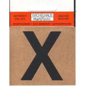 X - selvklbende tal SORT 80 mm  