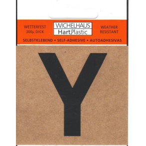 Y - selvklbende tal SORT 80 mm  