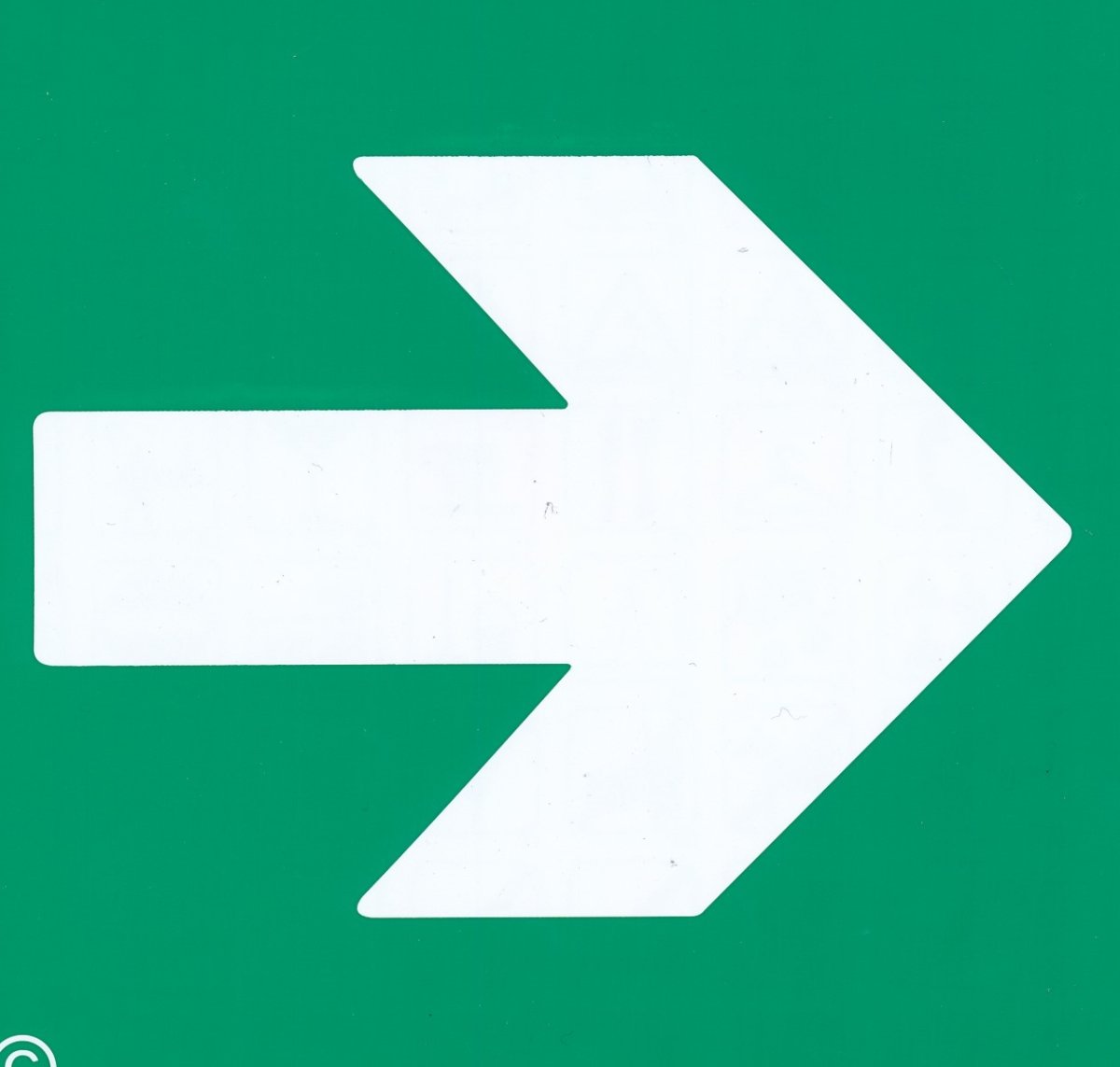 Nødhjælp - pil - D-sign maxiskilte 120x120 mm - Bundtrade.dk