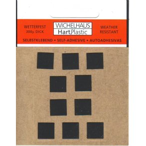 Punktum - selvklbende tegn SORT 80 mm  