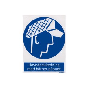 Hovedbekldning med hrnet  pbudt 20x25 cm hrd plast