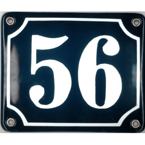 Husnummer i emalje -  2 cifre