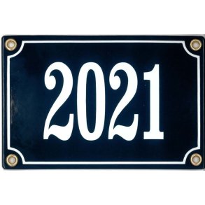 Husnummer i emalje -  4 cifre