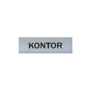 KONTOR -  selvkl�bende skilt i aluminium 20x80  mm