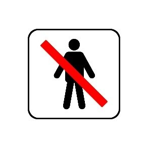 Ingen adgang - symbol 8x8 cm