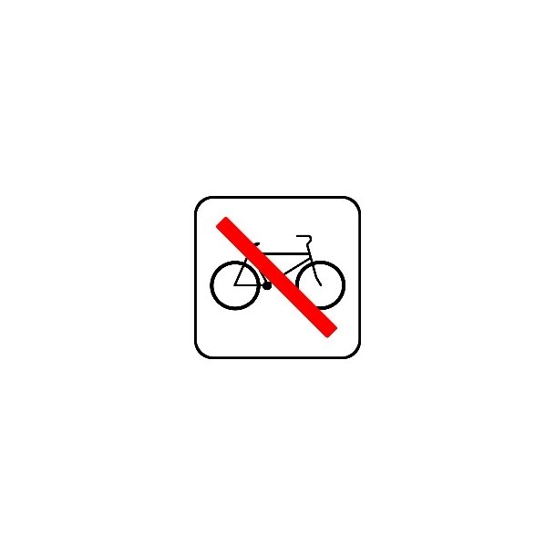 Cykel forbudt - symbol 8x8 cm