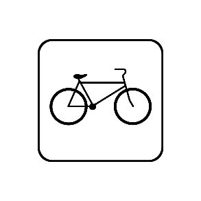 Cykelparkering - symbol 8x8 cm