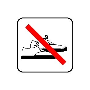 Skot�j forbudt - symbol 8x8 cm