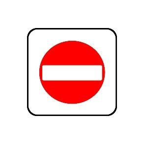 Adgang forbudt - symbol 8x8 cm