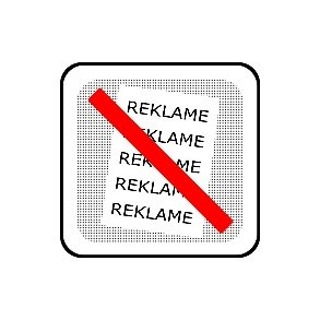 Sort pil - symbol 8x8 cm