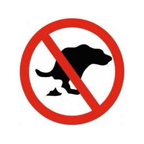 Ingen hunde h�m/h�m - symbol 8x8 cm