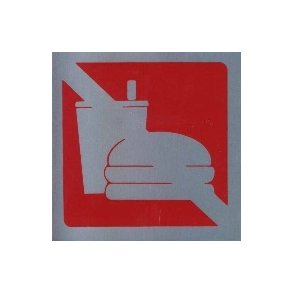 R�D PIL-  selvkl�bende skilt i aluminium 14x14  mm