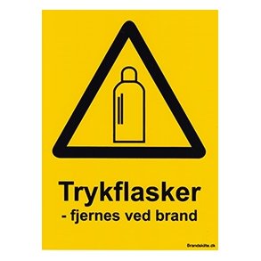 Trykflasker fjernes ved brand -200 mm x250mm