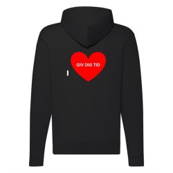 H�ttetr�je med lynl�s  med tryk - giv dig tid - r�dt hjerte