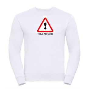 Sweatshirt med tryk HOLD AFSTAND - trekant