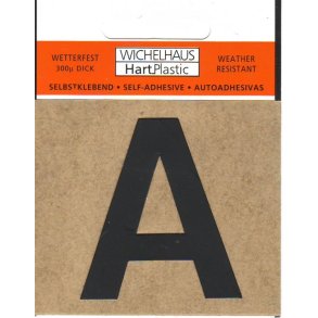 A - selvklbende tal SORT 80 mm  