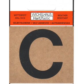 C - selvklbende tal SORT 80 mm  