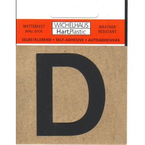 D - selvklbende tal SORT 80 mm  