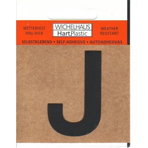 J-  selvklbende tal  SORT 15 mm  - leveres i bdt. a 10 stk