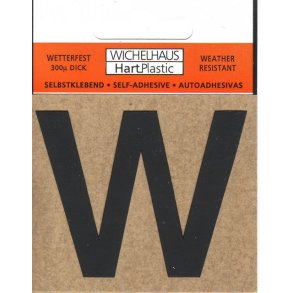 W - selvklbende bogstav  SORT