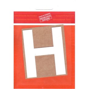 H selvklbende tal  HVID 15 mm  - leveres i bdt. a 10 stk