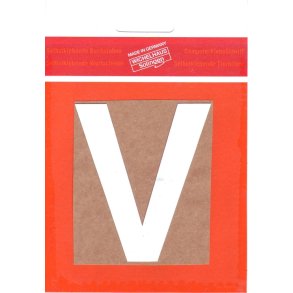 V selvklbende tal  HVID 15 mm  - leveres i bdt. a 10 stk