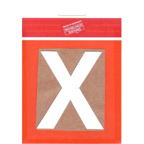X selvklbende tal  HVID 15 mm  - leveres i bdt. a 10 stk