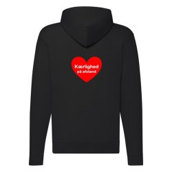 H�ttetr�je med lynl�s med tryk - k�rlighed p� afstand r�dt hjerte