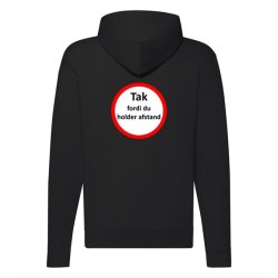 H�ttetr�je med lynl�s med tryk - tak fordi du holder afstand