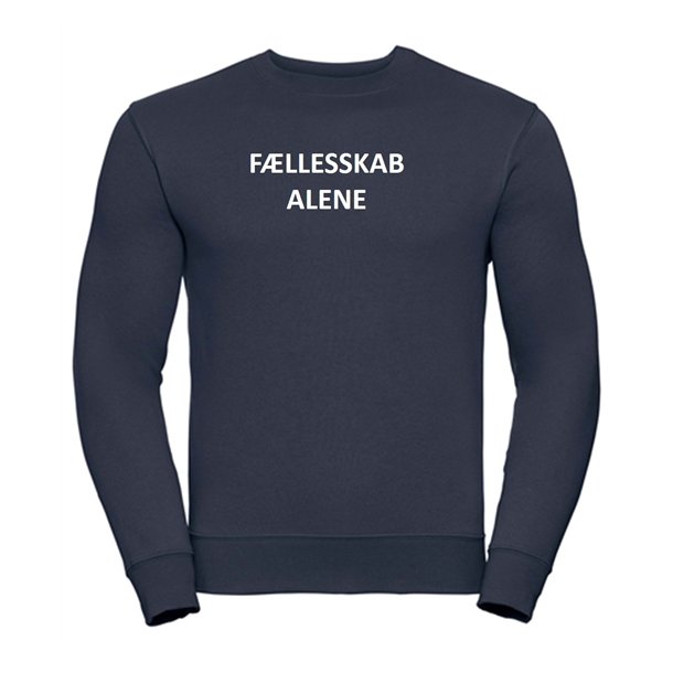 Sweatshirt med tryk - Fllesskab alene