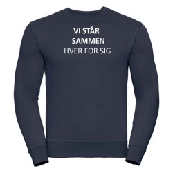 Sweatshirt med tryk Vi st�r sammen hver for sig