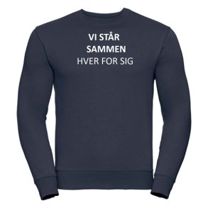 Sweatshirt med tryk Vi st�r sammen hver for sig