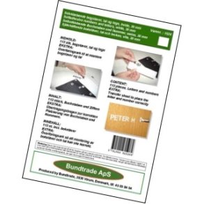 Tal-bogstavark - bogstavhjde: 12 mm - hvid