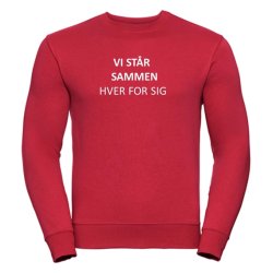 Sweatshirt med tryk Vi st�r sammen hver for sig