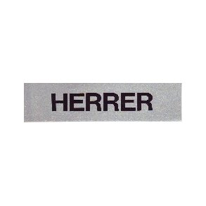 HERRER-  selvkl�bende skilt i aluminium  4,5x16,5  mm