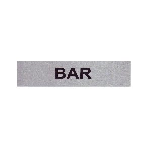 BAR  selvkl�bende skilt i aluminium  4,5x16,5  mm